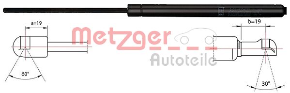 METZGER 2110421 Gasfeder, Koffer-/Laderaum